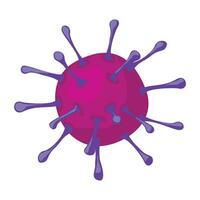 gemeenschappelijk menselijk virus of bacterie geïsoleerd Aan wit achtergrond. coronavirus cel ziekte infectie geneeskunde gezondheidszorg vector