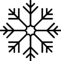 sneeuwvlokken dun lijn icoon. gemakkelijk sneeuwvlok, voor rapport, presentatie, diagram, web ontwerp. ijs symbool vector