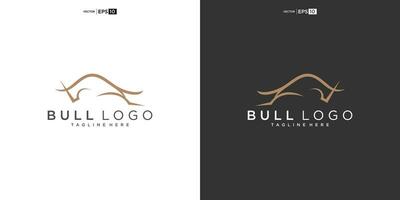 stier, angus koe bizon buffel hoofd premie logo ontwerp. creatief stier hoorns vector