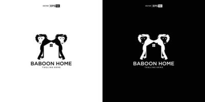 creatief, uniek en modern aap huis logo vector ontwerp