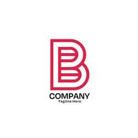 brief b logo ontwerp met minimalistische stijl voor bedrijf en bedrijf vector