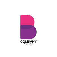 brief b logo ontwerp met minimalistische stijl voor bedrijf en bedrijf vector