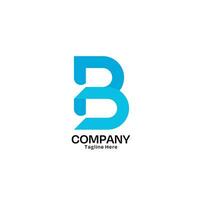 brief b logo ontwerp met minimalistische stijl voor bedrijf en bedrijf vector