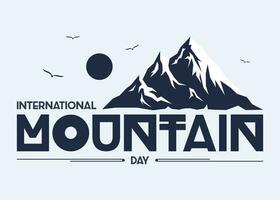 ontwerp vector silhouet berg voor Internationale berg dag