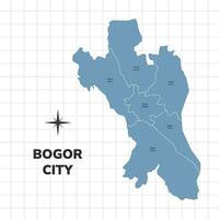 bogor stad kaart illustratie. kaart van steden in Indonesië vector