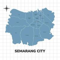 semarang stad kaart illustratie. kaart van steden in Indonesië vector