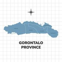 gorontalo provincie kaart illustratie. kaart van de provincie in Indonesië vector