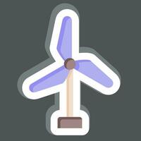 sticker turbine. verwant naar Spanje symbool. gemakkelijk ontwerp bewerkbaar. gemakkelijk illustratie vector