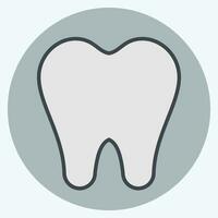 icoon tandarts. verwant naar tandheelkundig symbool.kleur maat stijl. gemakkelijk ontwerp bewerkbaar. gemakkelijk illustratie vector