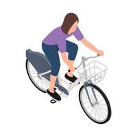 vrouw rijden fiets samenstelling vector