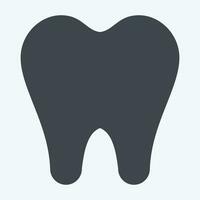 icoon tandarts. verwant naar tandheelkundig symbool. glyph stijl. gemakkelijk ontwerp bewerkbaar. gemakkelijk illustratie vector