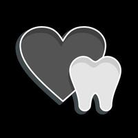icoon gezond tanden. verwant naar tandheelkundig symbool. glanzend stijl. gemakkelijk ontwerp bewerkbaar. gemakkelijk illustratie vector