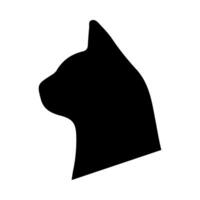 kat hoofd silhouet illustratie Aan geïsoleerd achtergrond vector