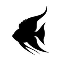 tropisch vis silhouet illustratie Aan geïsoleerd achtergrond vector