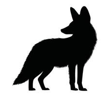 zwart en wit vector illustratie van aardwolf.
