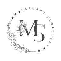 Mevrouw elegant sieraden logo vector