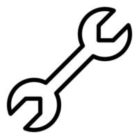 moersleutel icoon of logo illustratie schets zwart stijl vector