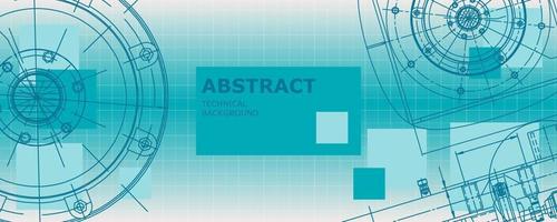 abstracte achtergrond concept mechanische engineering tekening. technisch behang vector