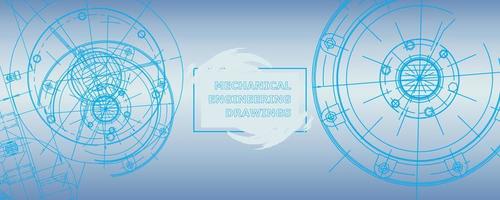 abstracte achtergrond concept mechanische engineering tekening. technisch behang vector