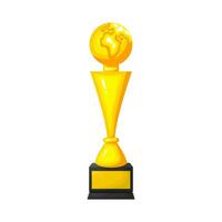 goud trofee kampioen voetbal bal illustratie vector