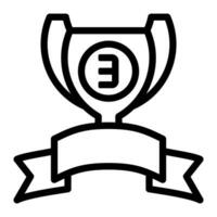 trofee bronzen icoon of logo illustratie schets zwart stijl vector