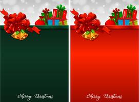Twee achtergrond met kerstcadeautjes vector