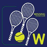 winnend tennis club logo merk vector