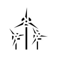 boerderij turbine glyph icoon vector illustratie
