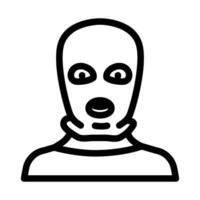 dief masker gezicht lijn icoon vector illustratie