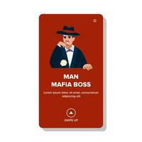 hoed Mens maffia baas vector