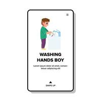 kind het wassen handen jongen vector