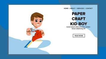 kind papier ambacht kind jongen vector