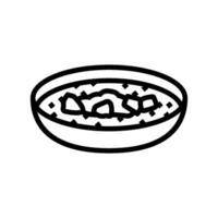 menudo soep Mexicaans keuken lijn icoon vector illustratie