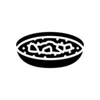 menudo soep Mexicaans keuken glyph icoon vector illustratie