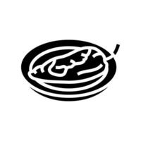 chilipepers rellenos Mexicaans keuken glyph icoon vector illustratie