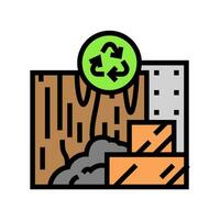 laag emissie materialen groen gebouw kleur icoon vector illustratie
