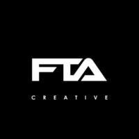 fta brief eerste logo ontwerp sjabloon vector illustratie