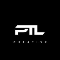 ptl brief eerste logo ontwerp sjabloon vector illustratie