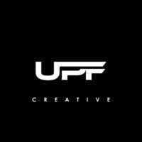 upf brief eerste logo ontwerp sjabloon vector illustratie