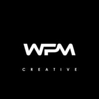 wpm brief eerste logo ontwerp sjabloon vector illustratie