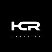 hcr brief eerste logo ontwerp sjabloon vector illustratie