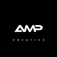 amp brief eerste logo ontwerp sjabloon vector illustratie