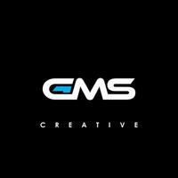 gms brief eerste logo ontwerp sjabloon vector illustratie