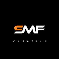 smf brief eerste logo ontwerp sjabloon vector illustratie