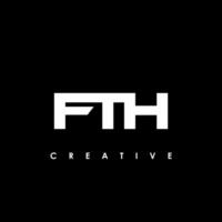fth brief eerste logo ontwerp sjabloon vector illustratie