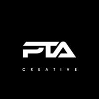 pta brief eerste logo ontwerp sjabloon vector illustratie