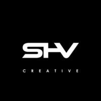 shv brief eerste logo ontwerp sjabloon vector illustratie