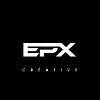 epx brief eerste logo ontwerp sjabloon vector illustratie