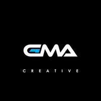 gma brief eerste logo ontwerp sjabloon vector illustratie