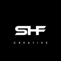 shf brief eerste logo ontwerp sjabloon vector illustratie